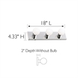 Design House Stainless Steel Vanity Light in Polished Chrome 3 Light