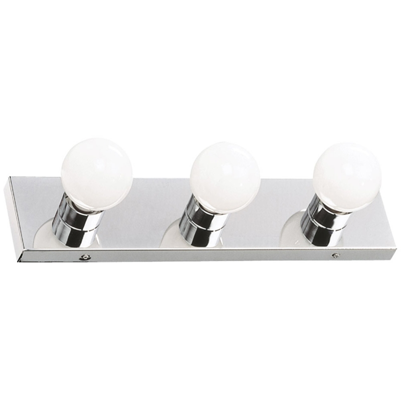 Design House Stainless Steel Vanity Light in Polished Chrome 3 Light