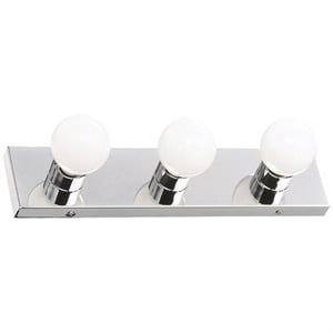 Design House Stainless Steel Vanity Light in Polished Chrome 3 Light