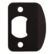 Design House Stainless Steel Strike Plate-Full Lip-Round Corner in Matte Black