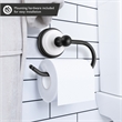 Design House Savannah Stainless Steel Toilet Paper Holder in Matte Black/White