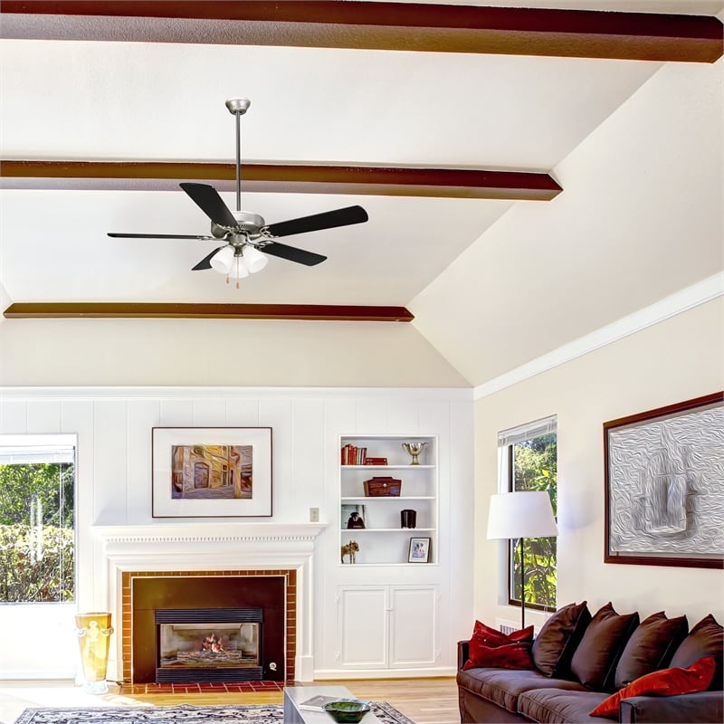 Design House Down rod 36in Stainless Steel Ceiling Fan Extension in Satin Nickel