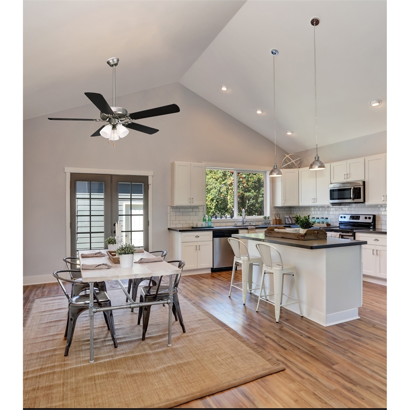 Design House Down rod 36in Stainless Steel Ceiling Fan Extension in Satin Nickel