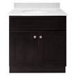 Brookings Vanity in Espresso with White Cultured Marble Top Fully Assembled 31in