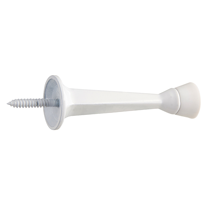 Design House Solid Rigid Cast Door Stop in White 10-Pack Stainless Steel White