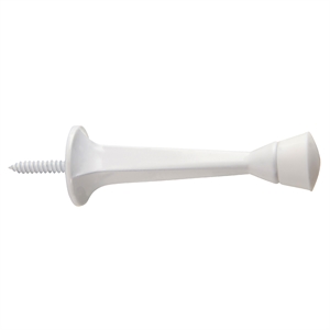 Design House Solid Rigid Cast Door Stop in White 10-Pack Stainless Steel White
