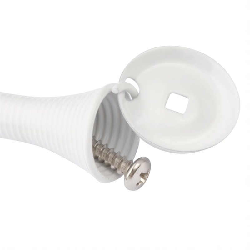 Design House Spring Door Stop in White 10-Pack Metal White