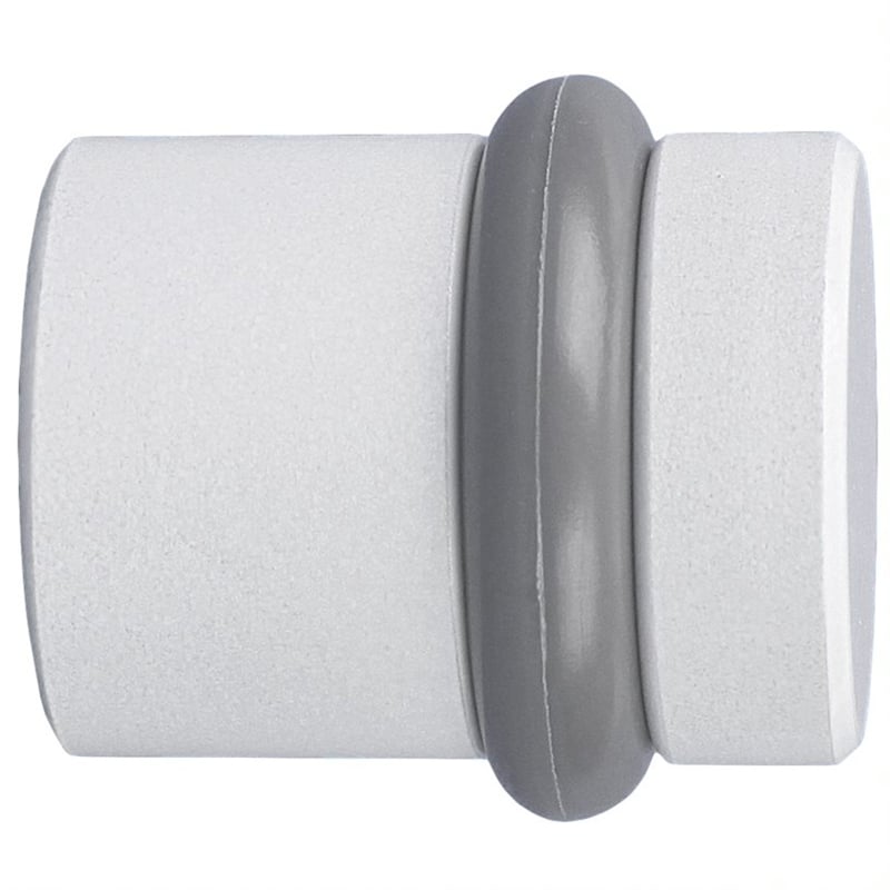 Design House Modern Cylindrical Door Stop in White 2-Pack Brass White