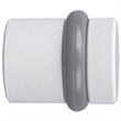 Design House Modern Cylindrical Door Stop in White 2-Pack Brass White