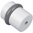 Design House Modern Cylindrical Door Stop in White 2-Pack Brass White