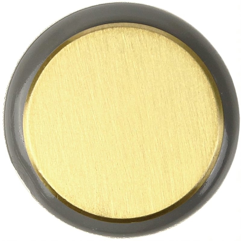 Design House Modern Cylindrical Door Stop in Satin Brass 2Pack Brass Brass