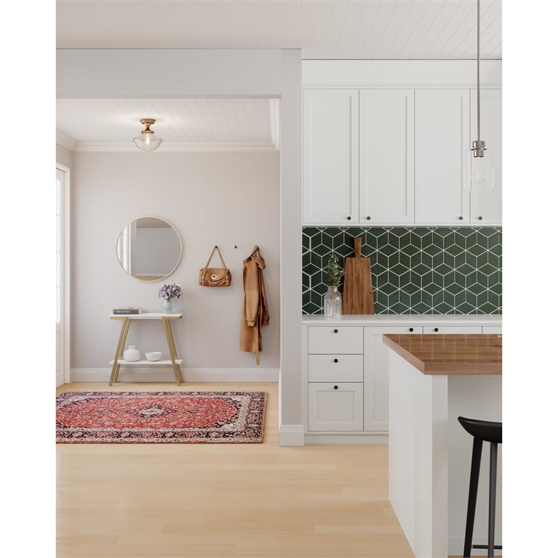 Design House Kenna Round Wall Mirror with Gold Frame 28Inch 2Pack Glass Gold