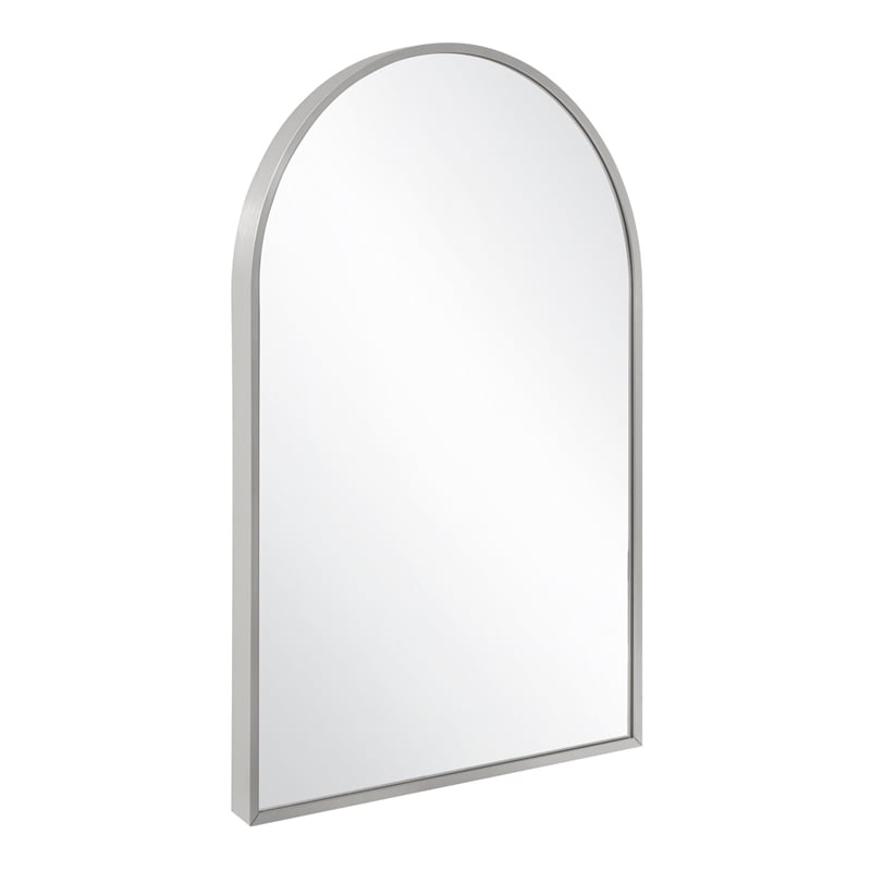 Maeve Arched Wall Mirror with Silver Frame 36 in x  24 in 2-Pack