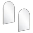 Maeve Arched Wall Mirror with Silver Frame 36 in x  24 in 2-Pack