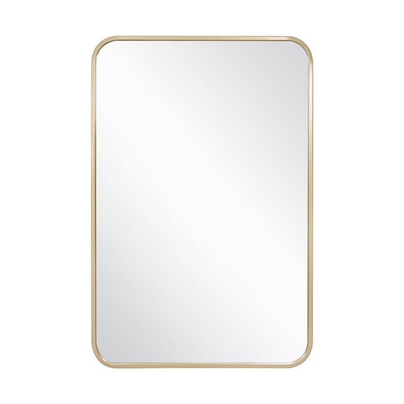 Isla Rounded Corner Wall Mirror with Gold Frame 36in x  24in  2-Pack