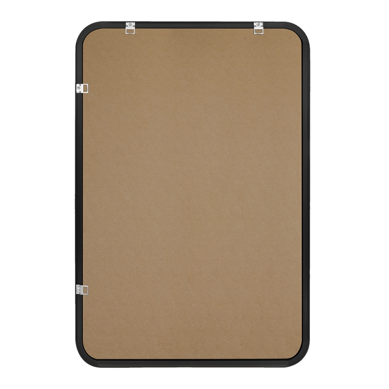 Isla Rounded Corner Wall Mirror with Black Frame 30in x 20in 2-Pack