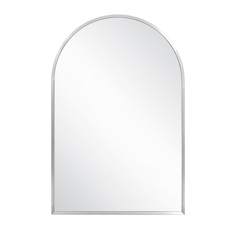 Maeve Arched Wall Mirror with Silver Frame 30in x  20in  2-Pack