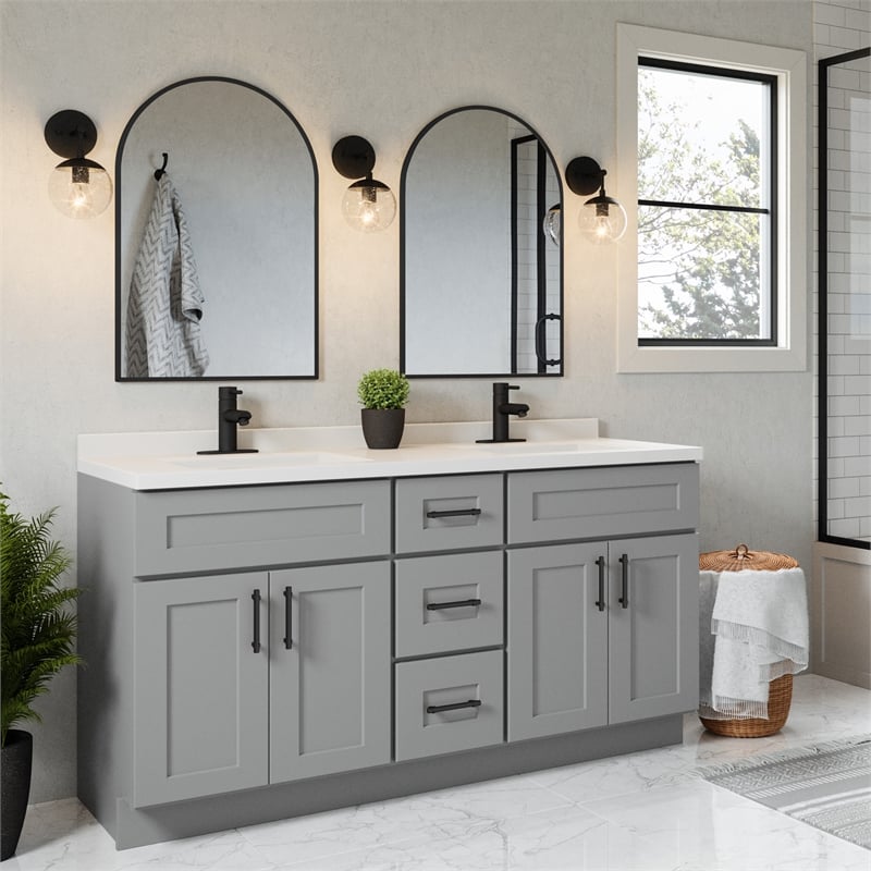 Maeve Arched Wall Mirror with Black Frame 30in x 20in 2-Pack