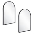 Maeve Arched Wall Mirror with Black Frame 30in x 20in 2-Pack