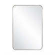 Isla Rounded Corner Wall Mirror with Silver Frame 36in x 24in 2-Pack