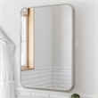 Isla Rounded Corner Wall Mirror with Silver Frame 36in x 24in 2-Pack