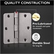 Design House Stainless Steel Door Hinge-Brushed Chrome 3.5