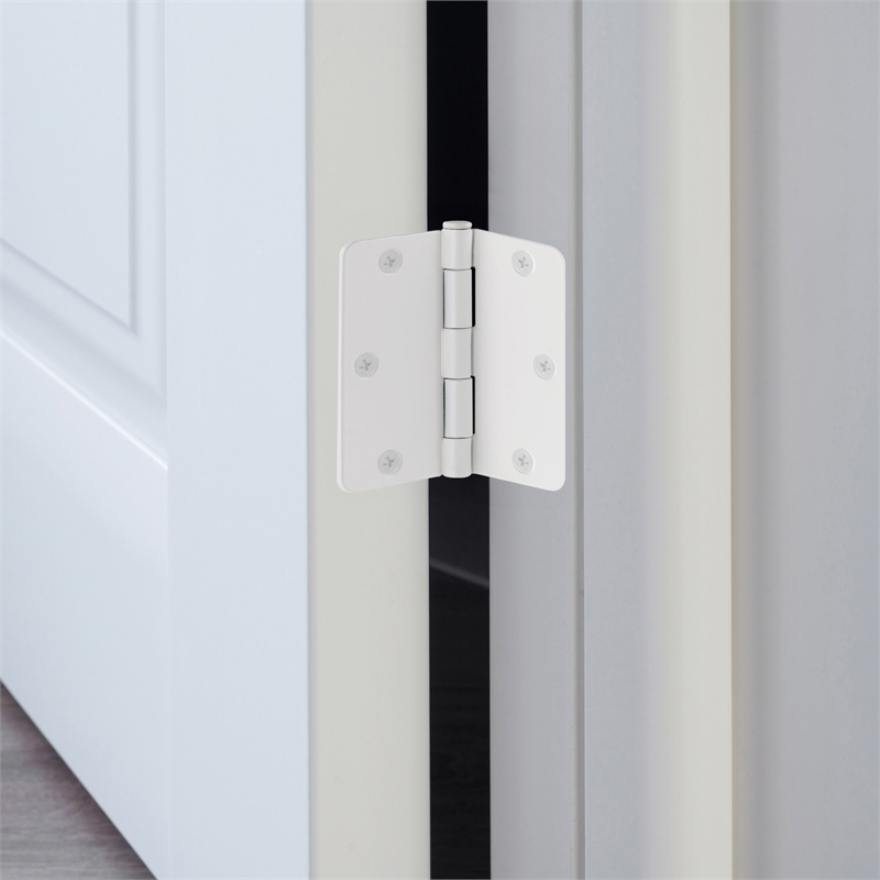Design House Stainless Steel Door Hinge-Painted White 3.5