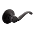 Design House Scroll Brass Ergonomic Dummy Door Lever in Matte Black
