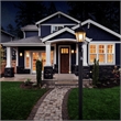 Design House Oak Creek Post Top Metal Outdoor Wall Lighting in Textured Black
