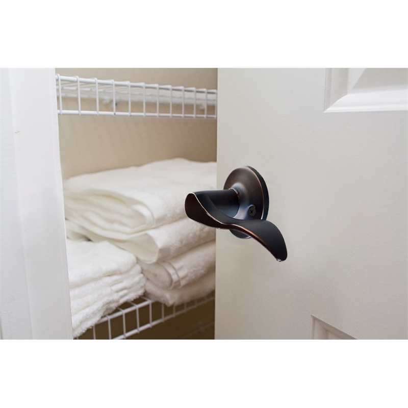Design House Stratford Metal Right Hand Dummy Door Knob in Oil Rubbed Bronze