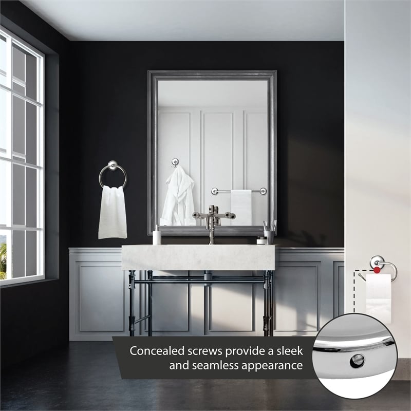 Design House Savannah Stainless Steel Toilet Paper Holder in Polished Chrome