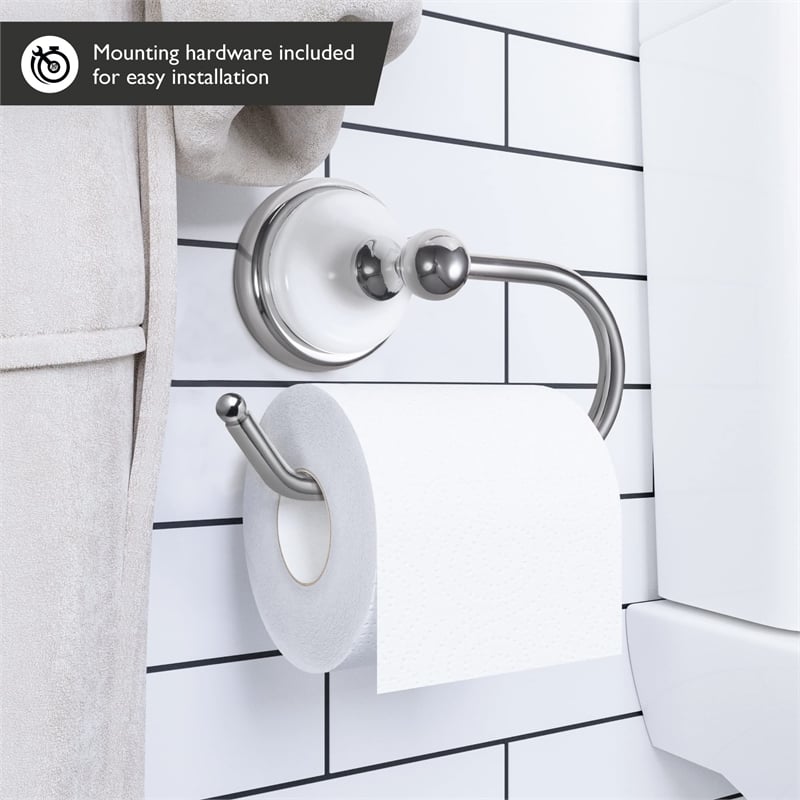 Design House Savannah Stainless Steel Toilet Paper Holder in Polished Chrome
