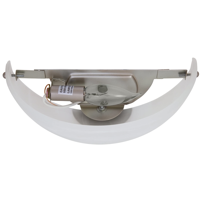Design House Millbridge 1-Light Stainless Steel Wall Sconce in Satin Nickel