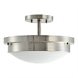 Design House Harris 2-Light Dual Mount Metal Ceiling Light in Satin Nickel