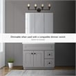 Design House Augustin 4-Light Glass Vanity Light in Matte Black