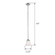 Design House Torino Stainless Steel/Glass Pendant Light in Satin Nickel