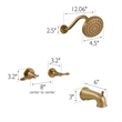 Design House Oakmont 2 Handle Bath Brass Shower Trim with Valve in Brushed Gold