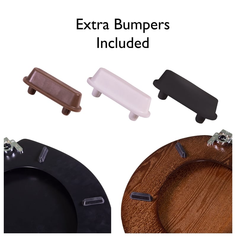 Design House Dalton Traditional Wood Elongated Toilet Seat in Mahogany