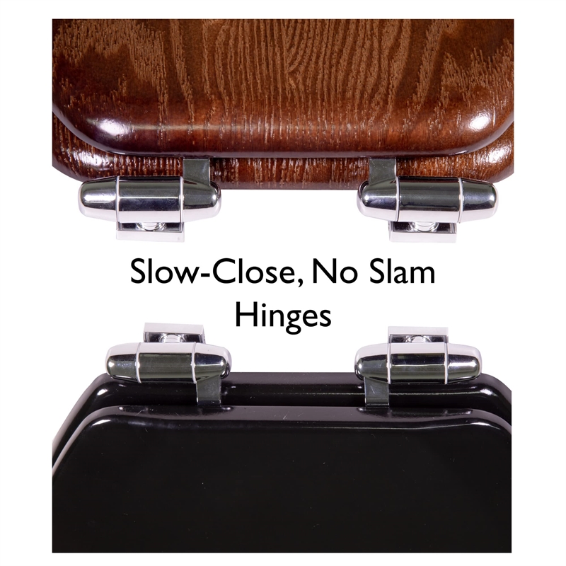 Design House Dalton Traditional Wood Elongated Toilet Seat in Mahogany