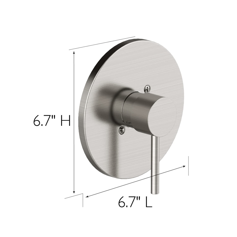 Design House Eastport II Brass Shower Trim with Valve in Satin Nickel