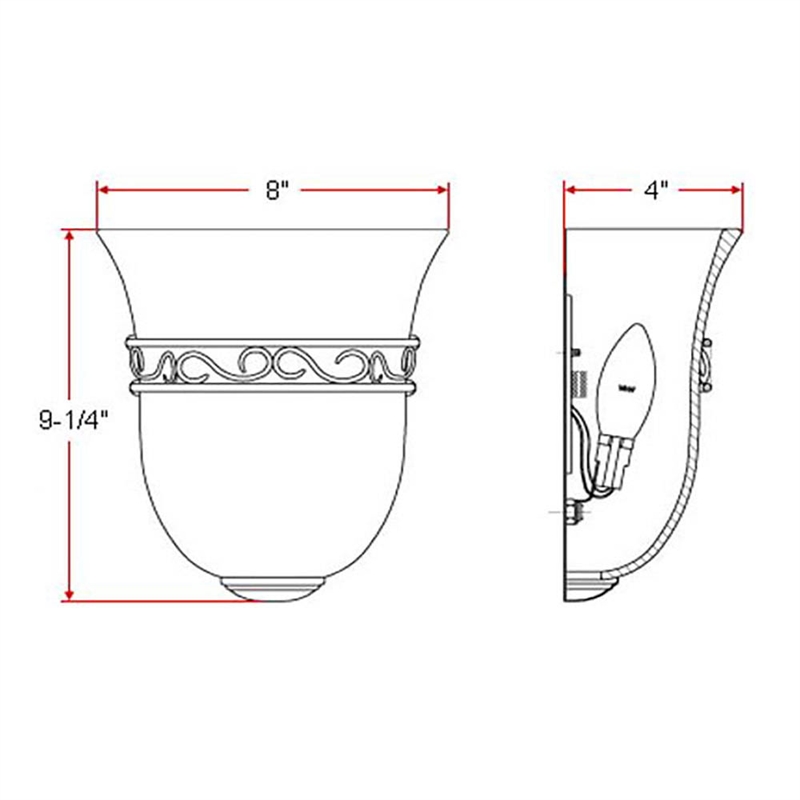Design House Marlowe Stainless Steel Wall Sconce in Satin Nickel