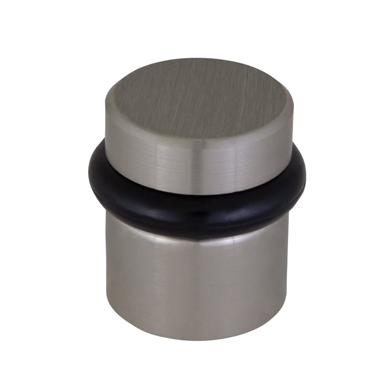 Design House 2-Pack Brass Modern Cylindrical Door Stop in Satin Nickel