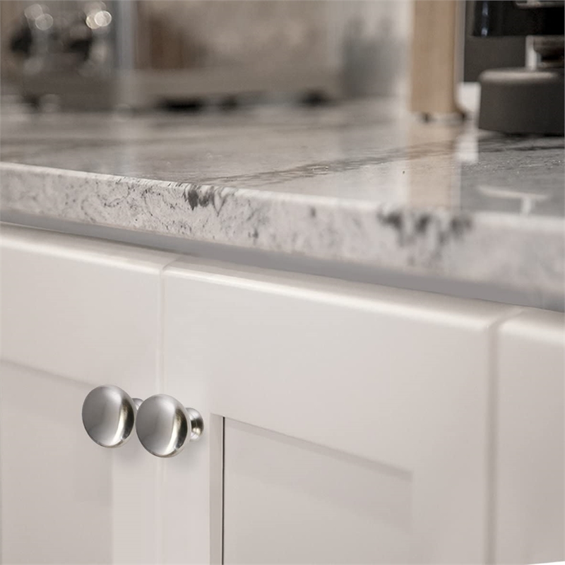Design House Mushroom 5-Pack Stainless Steel Cabinet Knob in Satin Nickel