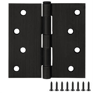 Design House 4&quot 3-Pack Square Corner Stainless Steel Door Hinge in Bronze