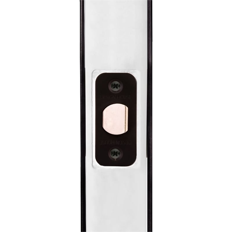Design House Metal 2-Way Passage Door Latch with Round Corner in Matte Black