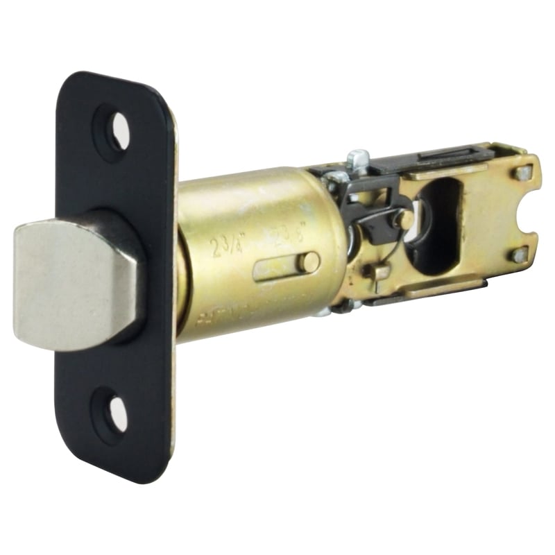 Design House Metal 2-Way Passage Door Latch with Round Corner in Matte Black