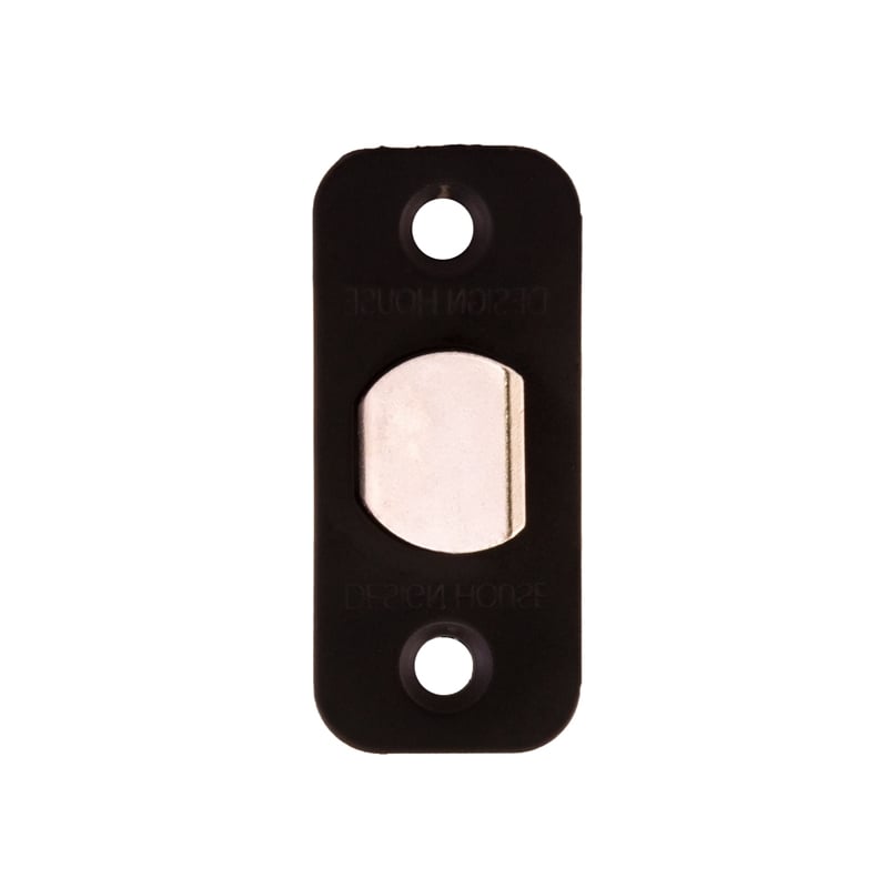 Design House Metal 2-Way Passage Door Latch with Round Corner in Matte Black
