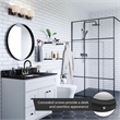Design House Savannah Stainless Steel Towel Ring in Matte Black/White