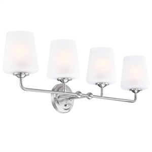 Design House Stasia 4-Light Stainless Steel Vanity Light in Satin Nickel
