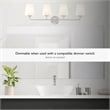 Design House Stasia 4-Light Stainless Steel Vanity Light in Satin Nickel